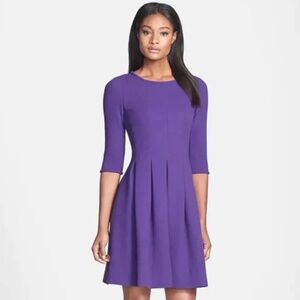 LAFAYETTE 148 NEW YORK Theodora 100% Virgin Wool Purple Dress